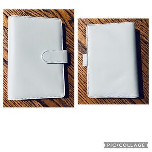 Baby Blue Hard Cover Notebook with 4 Cards Slots 7.50”X 5.25”